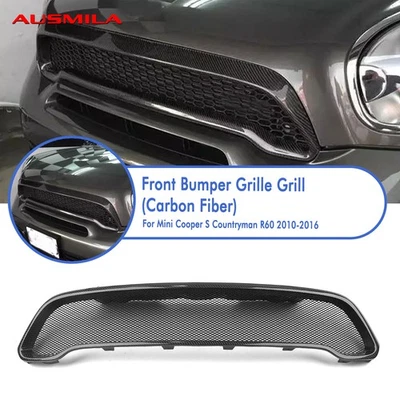 Kit de rejilla de parachoques delantero de fibra de carbono para Mini Cooper S Countryman R60 2010-2016 Foto 1 de 4