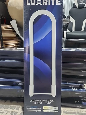 2 Pack Luxrite U Bend LED Light 2100 Lumens G13 Base T8 15.0W 3 CCT 3500K 4000K - Image 1 of 4