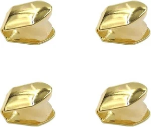 4 Pieces Gold Plated Tooth Hip Hop Teeth Accessories - Plain including teenagers - Picture 1 of 7