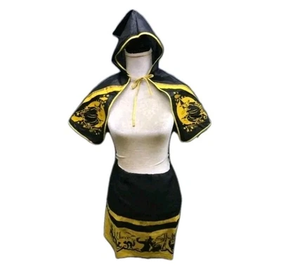 1940s Witch Costume Set in Original Box — Hooded Top, Skirt & 2 Masks — Small - Image 1 of 4
