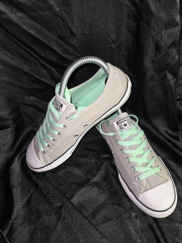 匡威低帮灰色绿色青少年 5 码 — 第 1/4 张图片