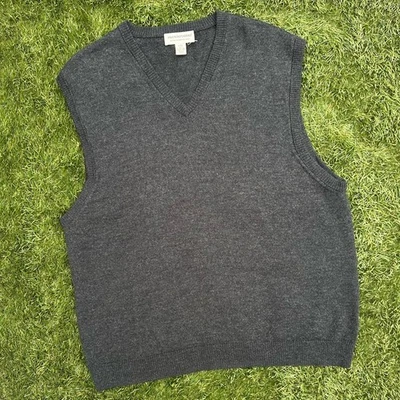 Pronto Uomo 100% Merino Wool V Neck Pullover Knit Vest Mens Versatile Layer XXL - Image 1 of 4