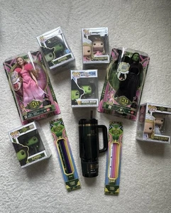 ¡Lote Elphaba & Glinda! Pajitas vaso Stanley 30oz Funkos Mattel muñecas ¡malvadas! - Imagen 1 de 14