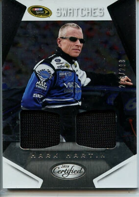 2016 Panini Certified NASCAR Sprint Cup Swatches Dual Mark Martin #226/299 - Image 1 of 2