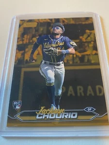 Jackson Chourio RC 2024 Topps Stadium Club Gold Foil Parallel Milwaukee Brewers - Picture 1 of 1