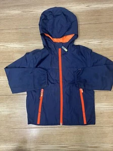 Champion Boys Rain Jacket XS 4-5 Blue Hooded Full Zip Kids Coat Lightweight - Picture 1 of 14