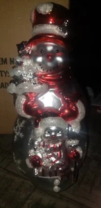Glass Snowman Ornament - Picture 1 of 2
