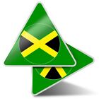 2 x Triangle Stickers  7.5cm - Jamaica Flag  #9075