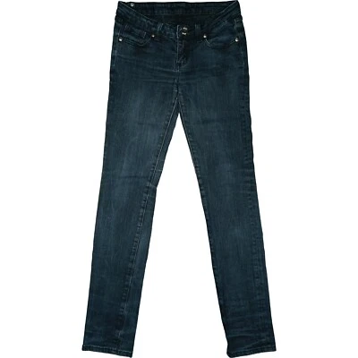 Pantalones de mezclilla Pimkie 34 azul oscuro para mujer ajustados elásticos tiro bajo ajustados XS W27 L32 Foto 1 de 4