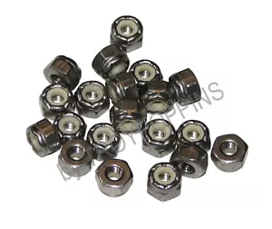 20-SS #8-32 HEX LOCK NUTS NYLOC NYLON FINE THREAD STAINLESS STEEL 18-8 FASTENER - Picture 1 of 1