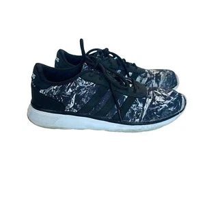 Adidas Beo Cloudfoam Black + white trainer sneakers U.S. 9 - Picture 1 of 8