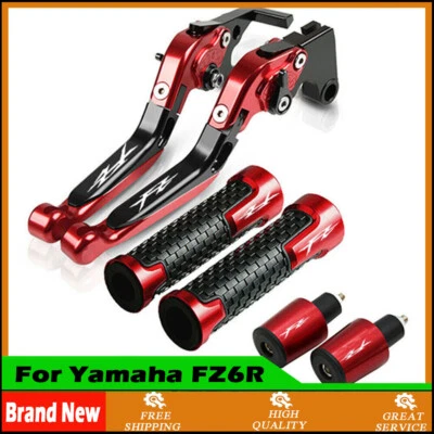 For Yamaha FZ6R 2009-2015 CNC Motorcycle Handle Grips Brake Clutch Levers Sets - Image 1 of 4