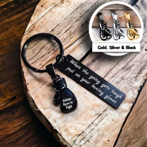 Boxing Boxer Gift Engraved Glove Tag Birthday Fight Birthday Novelty Personalise - Picture 1 of 8