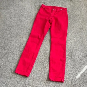 J Brand Shock Pink Slim Straight Leg Jeans Spring Fun Color Size 26 - Picture 1 of 9