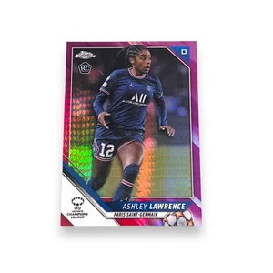 Ashley Lawrence RC 78/99 Pink Prism Refractor 2021-22 Topps Chrome UEFA Women - Picture 1 of 6