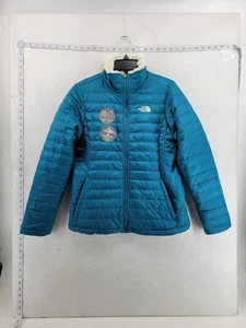 The North Face Jacket Girls Extra Large Deep Lagoon Reversible - Picture 1 of 9