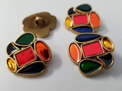 UNIQUE VINTAGE BUTTONS LOT OF 4  MADE IN FRANCE TUZ696 LAST! - Image 1 of 2