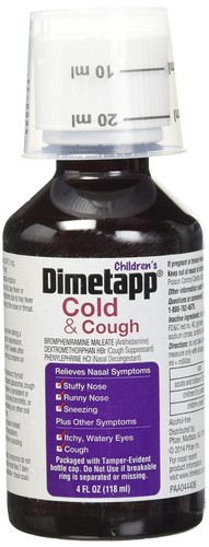 Dimetapp DM Elixir Cold Cough Relief Syrup With Grape Taste for ...