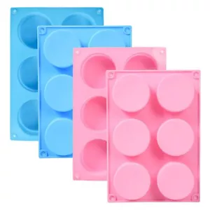 Silicone Cookie Molds Round Cylinder Candy Chocolate Molds4 Pcs Molds For Choc - Picture 1 of 9