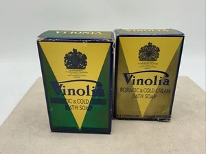 Vinolia Boracic & Cold Cream Bath Soap Lot Of 2 Bars 12 Oz Total - Picture 1 of 4