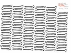 100 pak of 6mm X 40mm LAG SCREW EYE SCREWS - 316 Grade Marine Stainless Steel - Picture 1 of 7