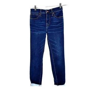 Madewell Curvy High Rise Skinny Jeans Women's 25 P Blue Ankle Stretch Dark Wash - Picture 1 of 8