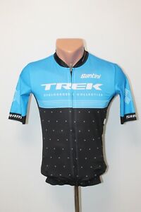 Santini SMS Trek Sram Cycling Jersey Bike Cycle Shirt Adults Black Blue Size M