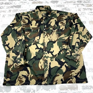 Ranger Camo Shirt Men XL Green Button Up Twill Denim Army Military Camp VTG Y2K - Picture 1 of 11