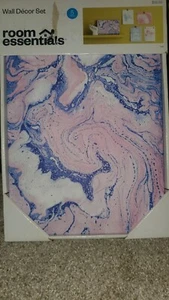 Room Essentials Blue and Pink5 Piece Wall Decor Set - Picture 1 of 2