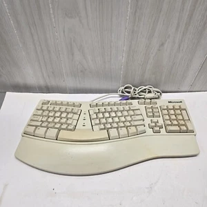 Microsoft Keyboard Natural Elite Ergonomic PS/2 X04-17741 E06401PS2 Tested - Picture 1 of 11