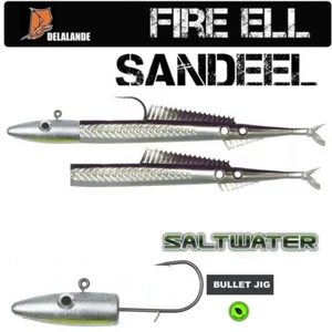 2 DELALANDE Fire Eel 18 cm código de color 40 + SEA BULLET 80G plata sin plomo - Imagen 1 de 5