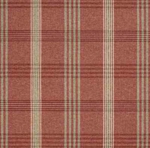 Kevin Brick Red Performance Plaid Woven Pattern Upholstery Fabric by the Yard - Picture 1 of 6