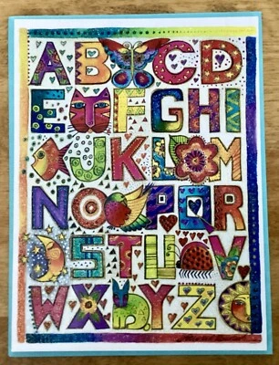 VTG Leanin’ Tree Laurel Burch Congratulations On New Baby Card/Envelope, NEW! - Image 1 of 4