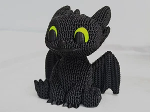 Cute 3D Printed Knitted Toothless - Picture 1 of 1