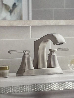 allen + roth Chesler Brushed Nickel 4-in centerset Bathroom Faucet w/ Drain - Image 1 of 3