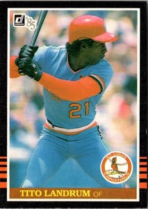 1985 Donruss Tito Landrum #168 St. Louis Cardinals