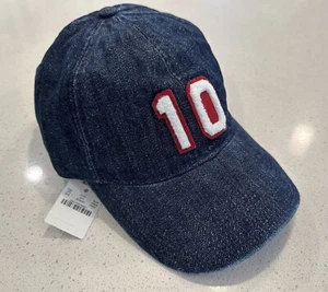 Neu J.Crew Varsity Baseball marineblau Denim Mütze Neu mit Etikett Einheitsgröße - Bild 1 von 7
