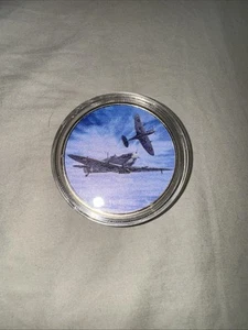 RAF Memorabilia Collection Silver Plated Coin Medal Spitfire Champion of the Air - Picture 1 of 2
