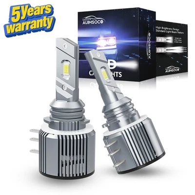 Par de bombillas de faros LED H15 blanco brillante para Jaguar XE 2017 2018 2019 Foto 1 de 4