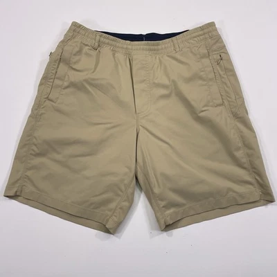 BIRD DOGS Shorts Men Sz L Biege Lined Gym Training Workout Casual 9” Inseam Run - Image 1 of 4