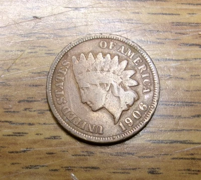 1906 P Indian Head Penny 1 Cent Very Nice #39ST - Image 1 of 2