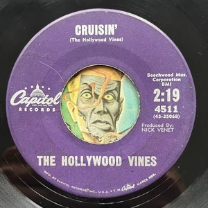 HEAR Hollywood Vines 45 Cruisin / When Johnny Comes Slidin surf tittyshaker - Bild 1 von 2