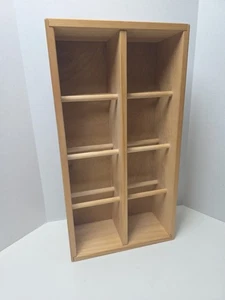 "Estante de almacenamiento de madera para 96 CD Napa Valley 22"" x 12"" vintage años 90" - Imagen 1 de 7