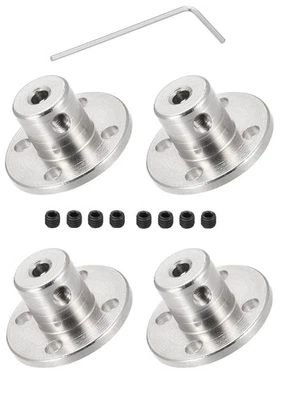 4 pezzi giunto flangiato 5mm 6mm 8mm 10mm rigido guida motore giunto albero nuovo - Immagine 1 di 4