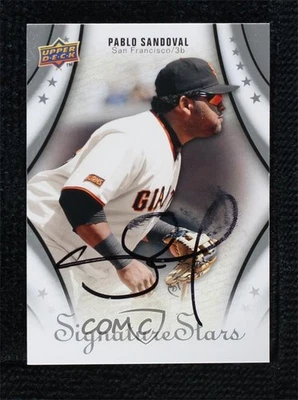Auténtica pegatina automática BAS 2009 Upper Deck Signature Stars Pablo Sandoval #83 Beckett Foto 1 de 2