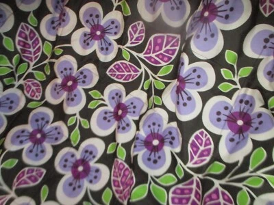 Manta de lana floral púrpura lavanda Vera Bradley 50x57 pétalo de ciruela Foto 1 de 4