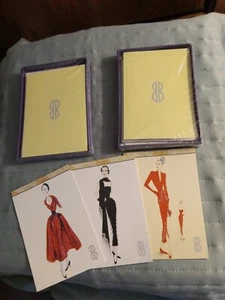 2 KARTONS BILL BLASS MODE KLEID LEER NOTIZKARTEN VERSIEGELT - Bild 1 von 5