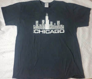  Chicago The Windy City Chicago Skyline T-shirt Adult Large - Picture 1 of 6