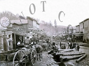 FRÜHE REPRODUKTION 8X10 FOTO HAUPTSTRASSE TOTHOLZ SÜDDAKOTA ca. 1876 - Bild 1 von 1