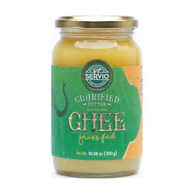 Mantequilla clarificada tradicional de ghee sin transgénicos alimentada con pasto Servio, tarro de 10,58 oz Foto 1 de 4